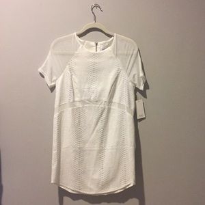 Tobi White Snakeskin Dress